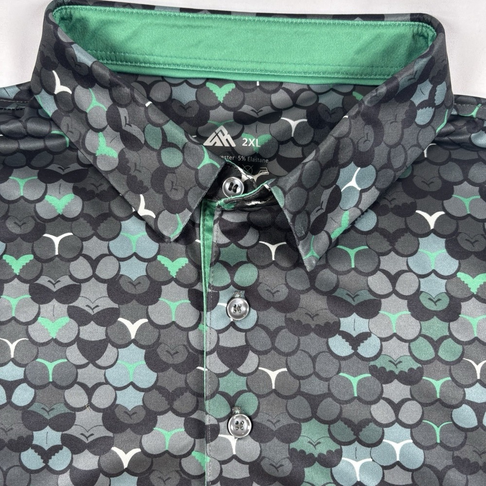 Boobs And Butts All Over Print Performance Golf  Polo Shirt Size XXL